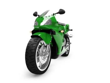 green motorcycle